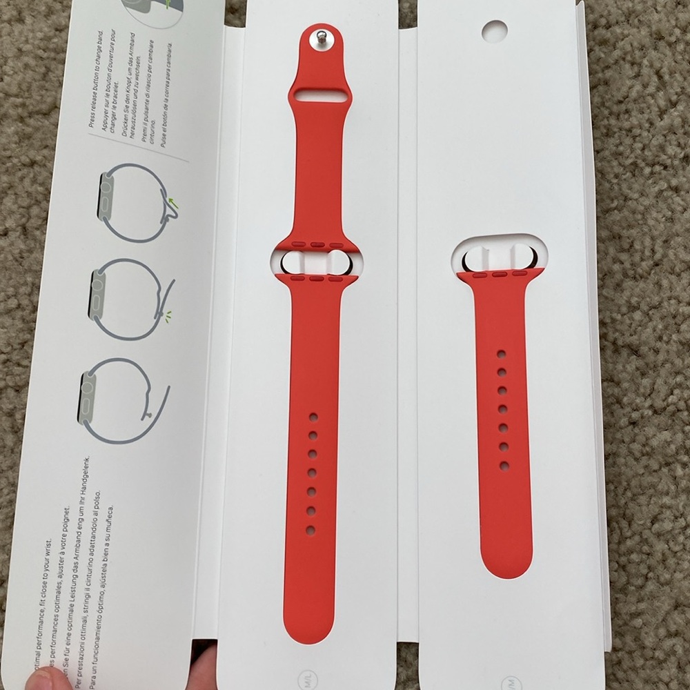 Pink Sport Apple Watch band